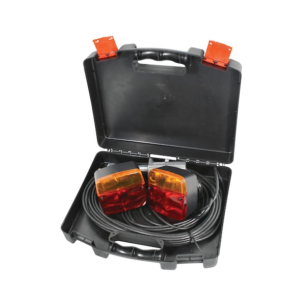Trailer Magnetic Light Kit w/ Case, 39', 7 Pin Plug (North America) 13" x3" x11"